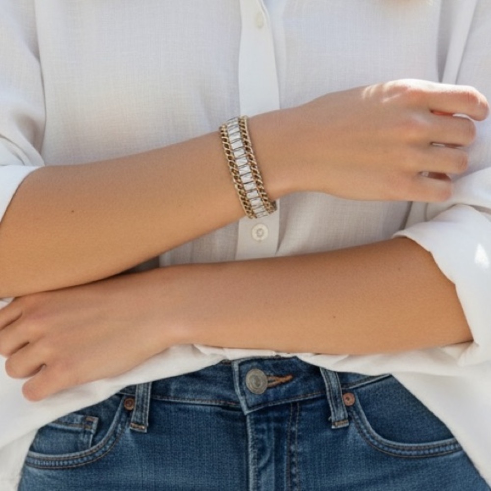 🩵ViVI Gold with Crystals Bracelet